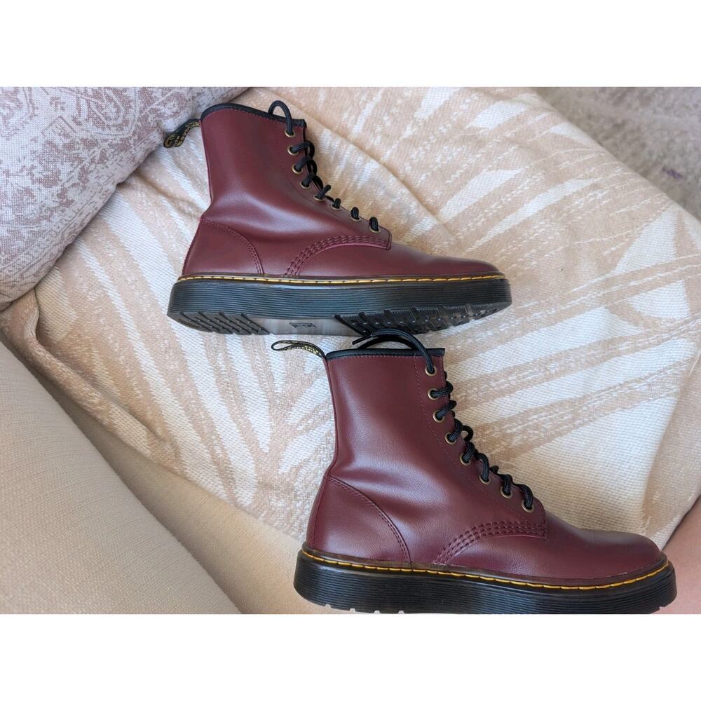Dr. Martens Zavala Boots Cherry red M6/W7 Flat sole - Picture 5 of 11